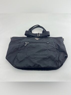 🚩steal Prada Black Nylon Duffel Bag for Men
